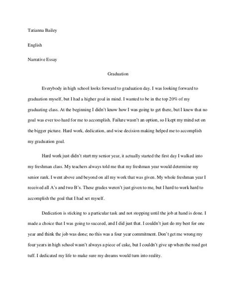 My high school graduation day essay